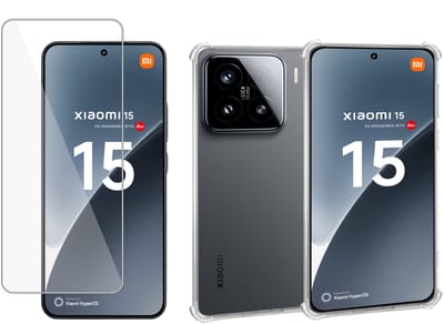 ChiGuard Hoesje & Screenprotector geschikt voor Xiaomi 15 Hoesje Screenprotector - Gehard Glas Cover + Shock Proof Case - Transparant