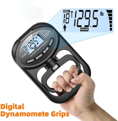 Digitale Handdynamometer 265 lbs – Grips Krachttrainer met LCD-scherm, USB en Elektronische Spierkracht Tester – Krachtmeting voor Sport, Revalidatie, Thuisgebruik en School