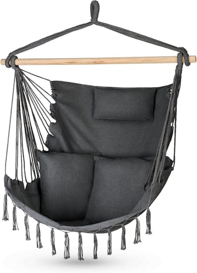 Comfortabele Boho Hangstoel voor Buiten en Binnen – Inclusief Kussens