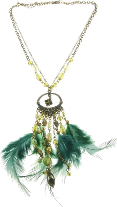 Behave - Bohemian ketting met veren - Festival sieraden - Nikkelvrij