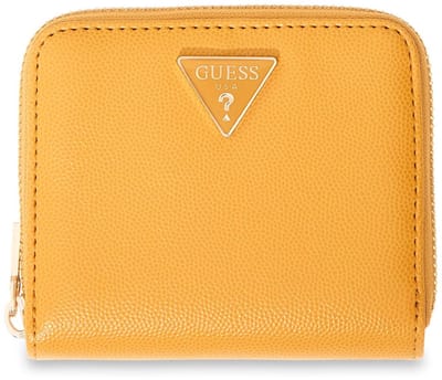 GUESS portemonnee Isobel SLG Zip Around Wallet Amber donkergeel