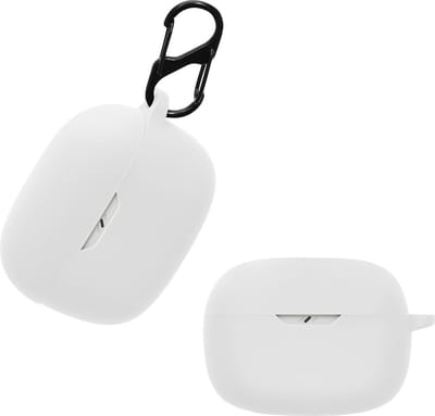 kwmobile Hoes geschikt voor JBL Wave Beam / Beam 2 / Wave 200TWS - Siliconen cover voor oordopjes in wit