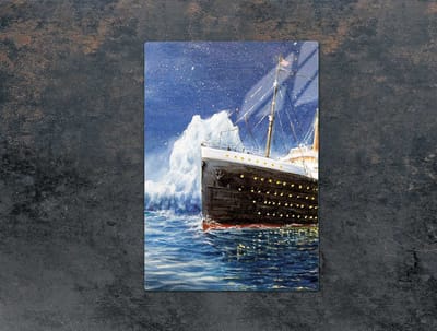 TMK ArtDeko Serie - Glas Snijplank - 35x52cm - Titanic Motief - Veilig en Veelzijdig