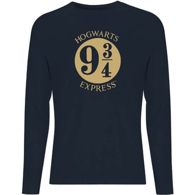 Harry Potter Platform Men's Long Sleeve T-Shirt - Navy - S