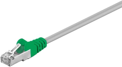 Goobay CAT 5e, F/UTP Crossover Cable, grey, green 1 m
