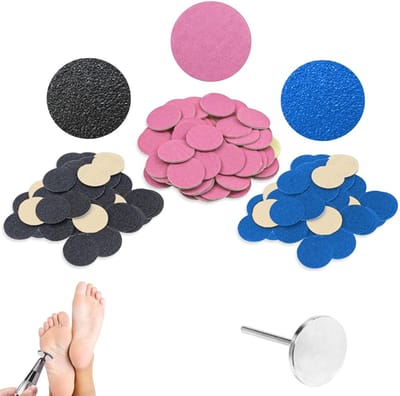 Dailygoods- Pedicure-gereedschap 151 Stuks - Schuurpapier/Schuurschijven - Voetvijl - Huidverzorging - Roestvrij Staal - Wasbaar/Duurzaam - Voetschuurpapier