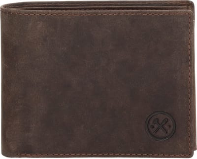 Hide & Stitches Idaho Portemonnee - 100% Leer - Donkerbruin