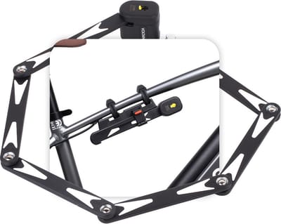 Voltano Vouwslot ART2 - Zwart - 95 CM - Met Framehouder / Bevestiging - ART** Fatbike Slot / Fietsslot