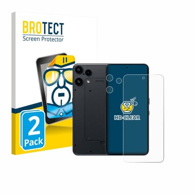 BROTECT - Screenprotector voor Nothing Phone (3a) Lite (Voor+Camera) - Folie Beschermfolie transparant 2 Stuks