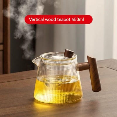 Koffiepot Transparant Hoog Borosilicaatglas Theepot Familie Restaurant Transparante Theepot Koude Pot gray