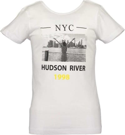 Blue Seven meiden t-shirt - wit - Maat 176