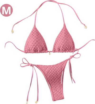Bovista Bikini Dames - Meisjes Bikini - Badpak - Push Up - Vrouwen Badkleding - Zwemmen - Sexy Set - Top & Broekje - Roze - Maat M