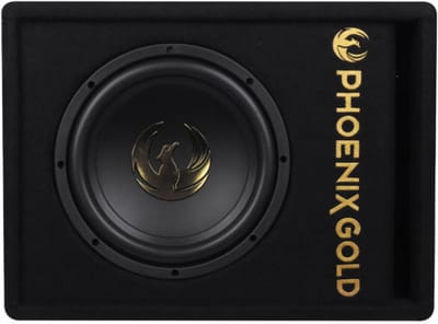 Phoenix Gold Z8AB 8 inch active subwoofer gepoort incl kabels en bass regelaar / Auto bass subwoofer