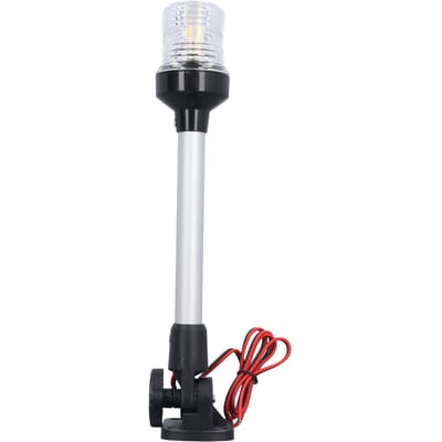 Boot Heklicht LED 12in Opvouwbaar Rondom 360 Graden Navigatie Ankerlamp voor Ponton Vissen black