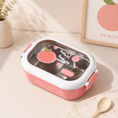 Sogiol® Lunchbox- Bento Box-RVS Broodtrommel-Compartimenten-Volwassenen en Kinderen-Salade lunchbox - Duurzaam & Stijlvol