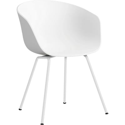 HAY About a Chair AAC 26 - white 2.0 - gepoedercoat wit - Standaard glijders kunststof
