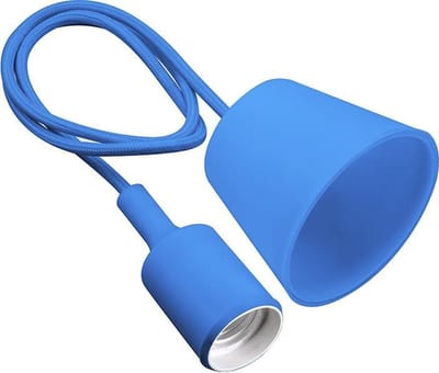 GTV Minio Hanglamp - Blauw - met E27 fitting - max. 60W - 100 cm kabel - werkt met alle soorten lampen