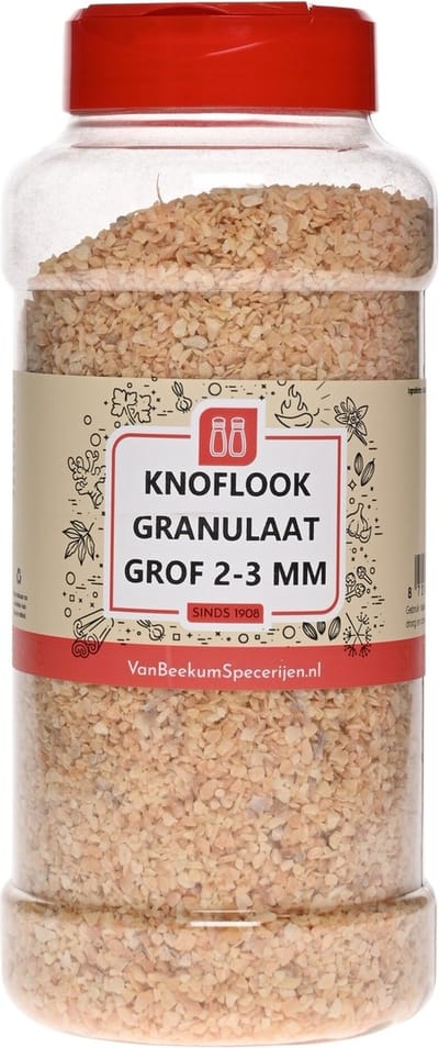 Van Beekum Specerijen - Knoflook Granulaat Grof 2-3 mm - Strooibus 540 Gram
