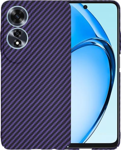 Hoesje geschikt voor Oppo A60 4G - Techsuit Carbonite FiberShell Carbon Back Cover - Paars