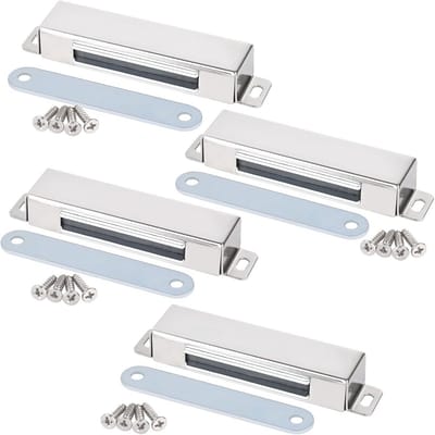 Set van 4 Sterke Magnetische Deurvastzetters - 45 kg Houdkracht - RVS Kastsluiting