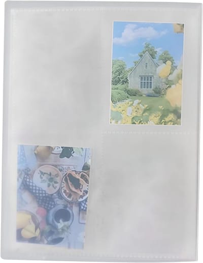 Fotokaart Album - Bewaarboek - Collectie Opslaan - Dubbelzijdig - 160 Zakken - Transparant