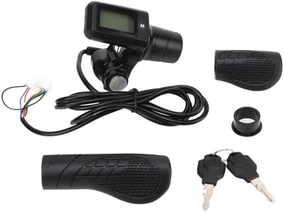 Allecto - Elektrische Gasgreep - Universele Gasgreep - LCD-display met Meerdere Gegevensweergaven - 22,5 mm - Ideaal voor Scooter en Fiets - Duurza...