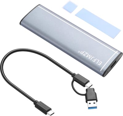 M.2 SSD externe behuizing - USB 3.1 Gen2 - 6TB capaciteit - Ondersteunt NVMe en SATA - ShopVlot