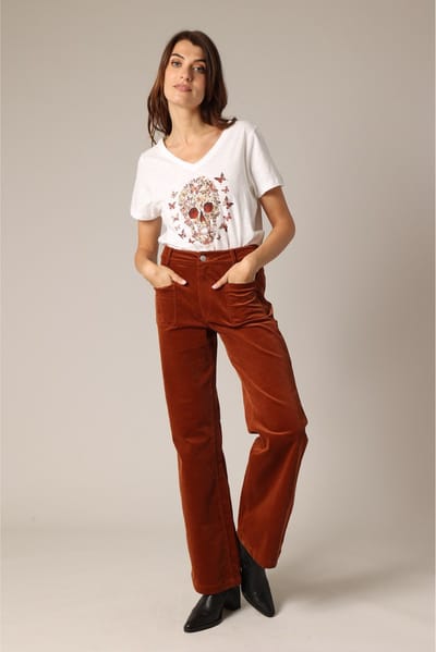 Deeluxe Beskull T-shirt Met Korte Mouwen Wit L Vrouw