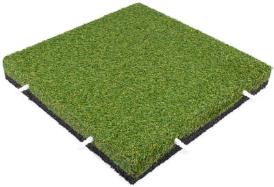 Rubbermagazijn - Kunstgras tegels - Per 1m² - 4 stuks - 50x50cm - Dikte 7cm - Speelplaatstegel - Incl. pennen