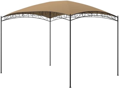 Feesttent Tuinpaviljoen - Waterdicht Gazebo - Buitenfeesten Organiseren - Stevige Stalen Constructie - 3x4x2.65 Meter - Taupe