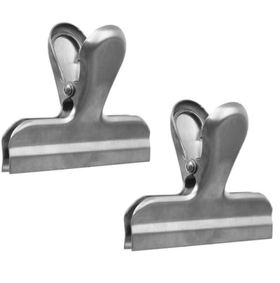 Orion - Zakklemmen Set van 2 - Vershoudclips - RVS - 7 cm - Duurzaam & Herbruikbaar - Zilver