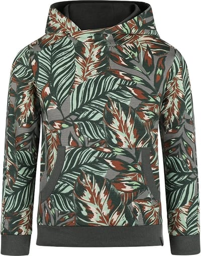 Koko Noko Sweater Hoody Leaves Dark Green maat 104
