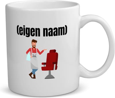 Akyol - kapper met eigen naam koffiemok - theemok - Kapper - iemand die kapper is - barbershop - cadeau - verjaardag - zelf gepersonaliseerd - 350 ML inhoud