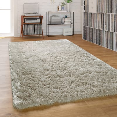 Paco Home Hoogpolig Vloerkleed Woonkamer Shaggy Pastel Eenkleurig Zacht Wollig Langpolig 120x170 cm
