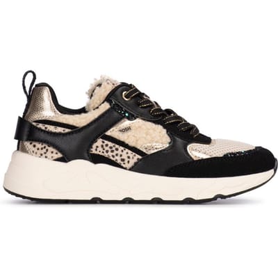 Posh by Poelman MINION - maat 41 - Dames Sneaker - Zwart met beige