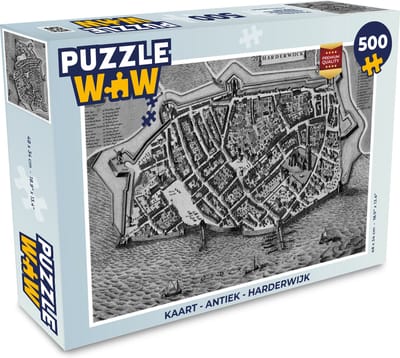 Puzzel Kaart - Antiek - Harderwijk - Legpuzzel - Puzzel 500 stukjes