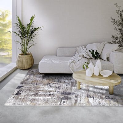 Flycarpets Elle Decoration - Imagination - Laagpolig Vloerkleed - Malard - Antraciet / Goud - 160x230 cm