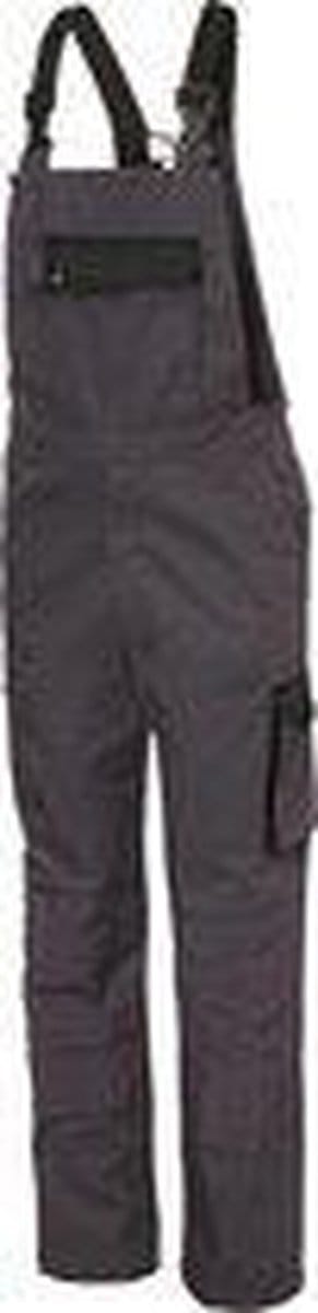 Ultimate Workwear - Amerikaanse Overall AIDAN (tuinbroek, BIB, bretelbroek) - polykatoen 245gr/m2 met Cordura - lichtgewicht tweekleurig - grijs/zwart