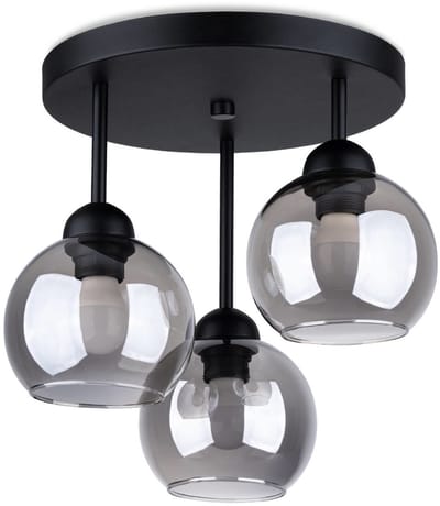 Plafondlamp Alino 3 lichts Ø 30 cm zwart
