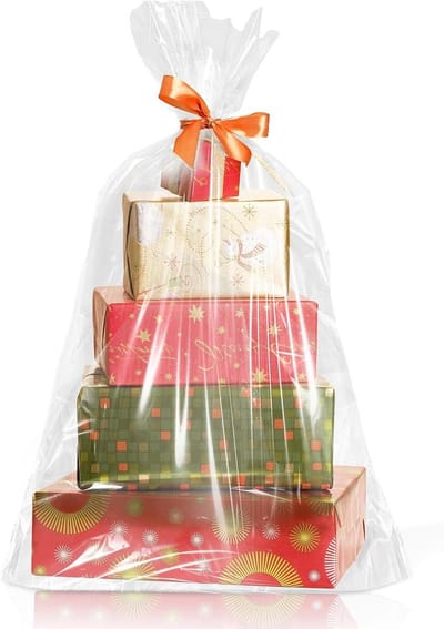 Cellofaan Wrap - Geschenkzakken Plastic - Cadeaus Inpakken - Scheurbestendig Materiaal - 40x50 Inch 10 Stuks - Helder