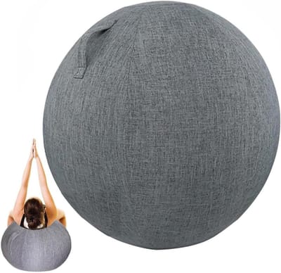 Oefenbalhoes - Balansbal Cover - Thuis Trainen - Draagbaar Handvat - 65 cm - Grijs