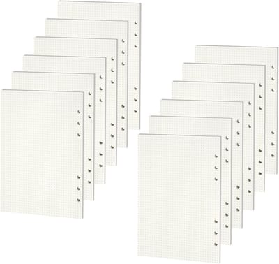 10 Stuks Gestippeld A5 Vullingen, 450 Vel Herbruikbaar Papier voor Planner, 6 Gaten Ringband, Notitieboek Vulling, Creatief Schrijven, Organisatie en Planning
