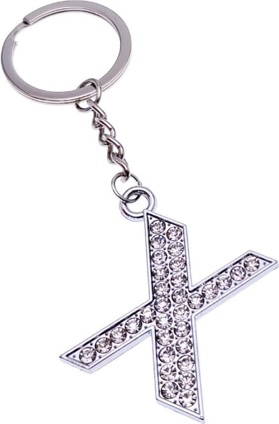Sleutelhanger Diamant Letter - X