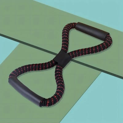 Gym 8 Woord elastische band Weerstandsband Sporttraining Spiertraining Rubberen elastische band Fitnessapparatuur Yoga-spantouw oranje