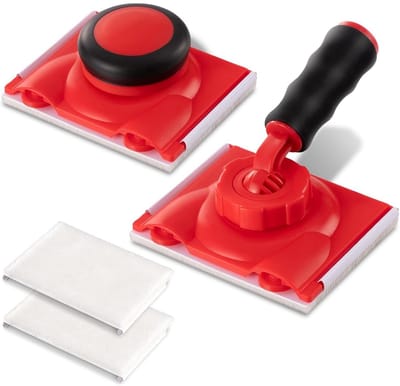 GELLDG Verfhoekjes en Randafplakset - 4 stuks - 12x9 cm - Met 2 Vervangpads - Geschikt voor Alle Verfsoorten - Kunststof - Complete Set geschikt voor Precisie Schilderen