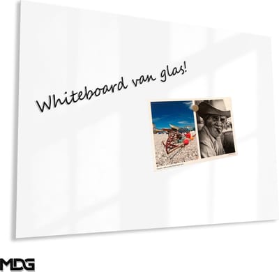 Mydesignglas Glazen Whiteboard - Gehard Glas - Magneetbord - Memobord - Magnetisch - Krasbestendig - Frameless - 150x100cm - Wit