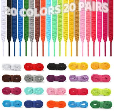 Cosensi- Veters 120 cm - Elastische Veters - Schoenveters 20 Paar - Veters Sneakers - Veters Wandelschoenen - Kleurvast Polyester