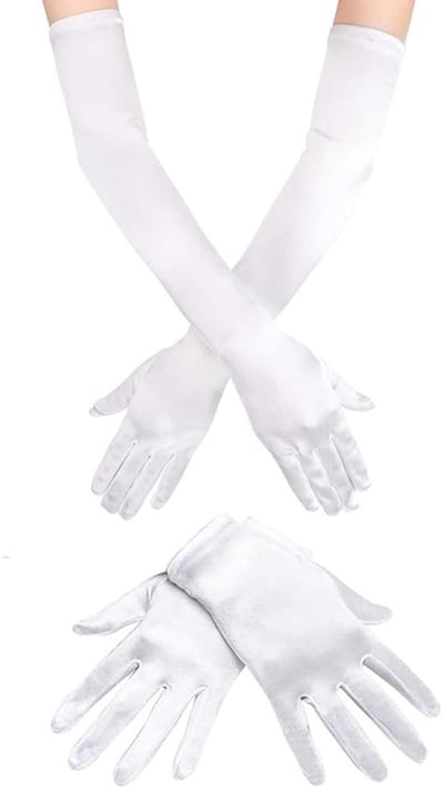 Avondhandschoenen Elegante Retro - Lange/Korte Handschoenen - 2 Paar - Zacht/Soepel Spandex - Geschikt voor Feestjes/Evenementen