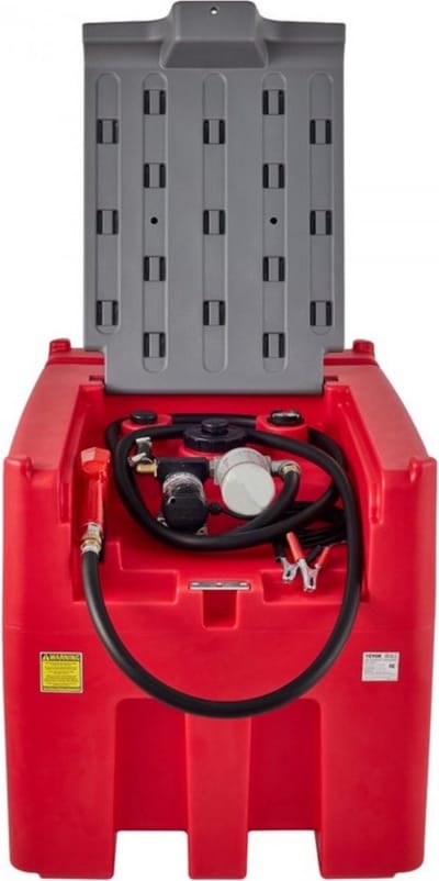 Draagbaar Dieseltank - 440L - Jerrycan - Brandstoftank - Brandstoftank - Mobiel Dieseltankstation - 40L p/min - 140W Mobiel Tanksysteem - Rood