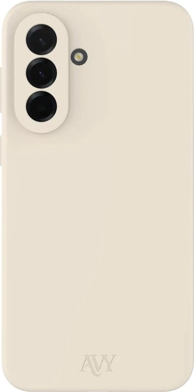 AVY Hoesje geschikt voor Samsung Galaxy A37 | Compatibel met MagSafe | Back Cover | Liquid Silicone | Comfortabel in de Hand | Beige